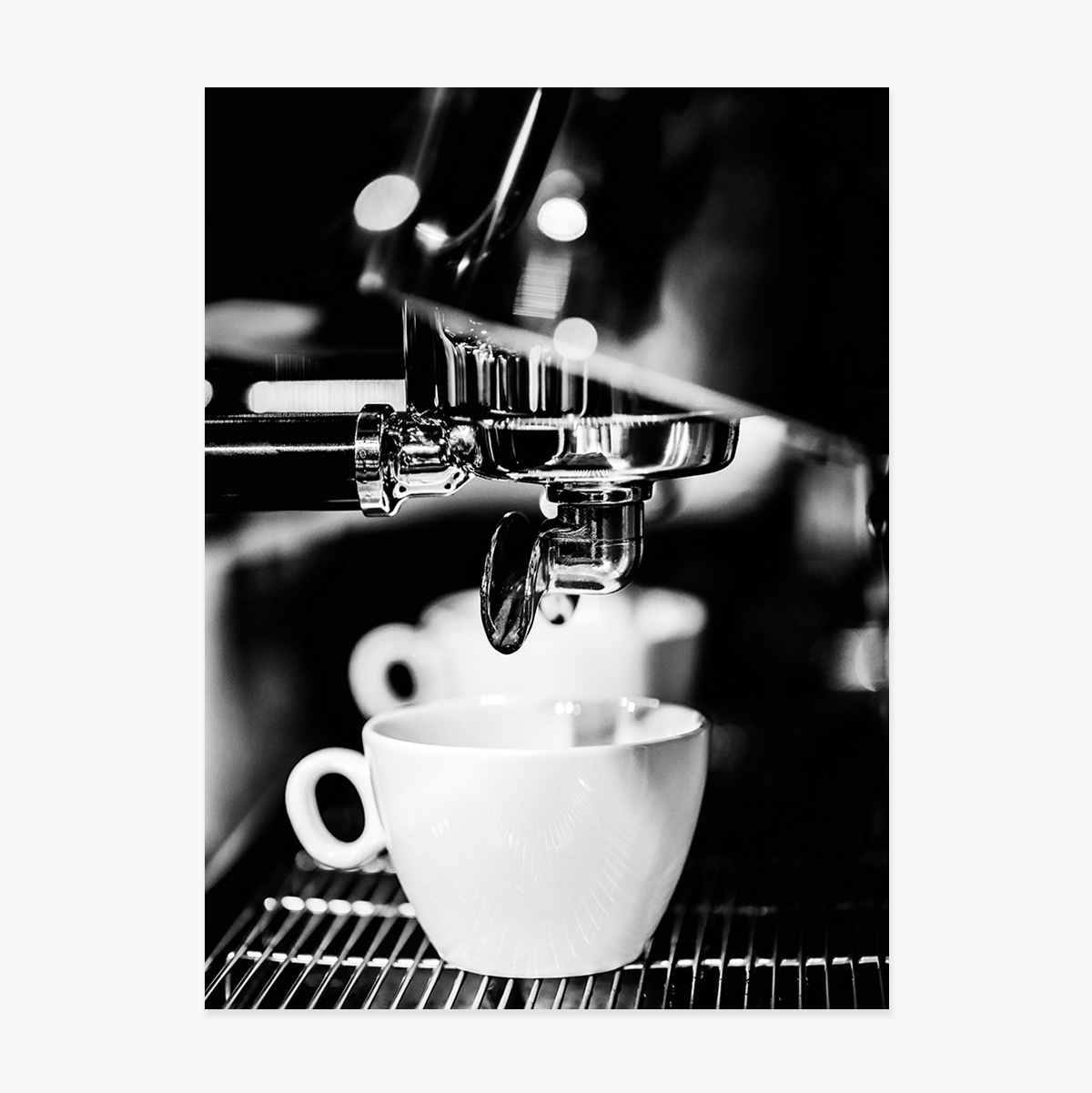 Black and white coffee time poster