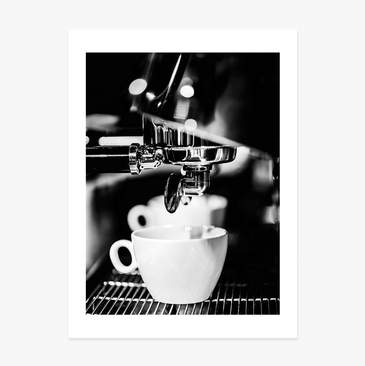 Black and white coffee time poster