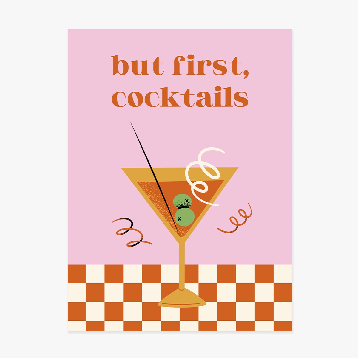 Poster But first, cocktails
