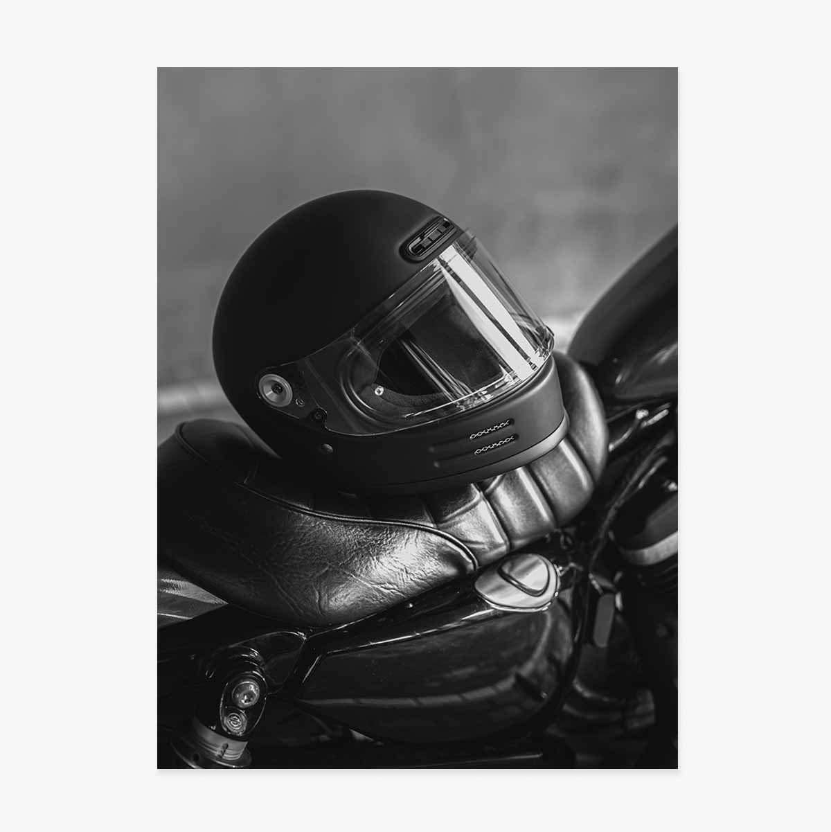 Motorcycle helmet poster