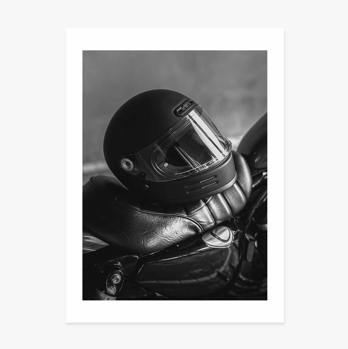 Motorcycle helmet poster