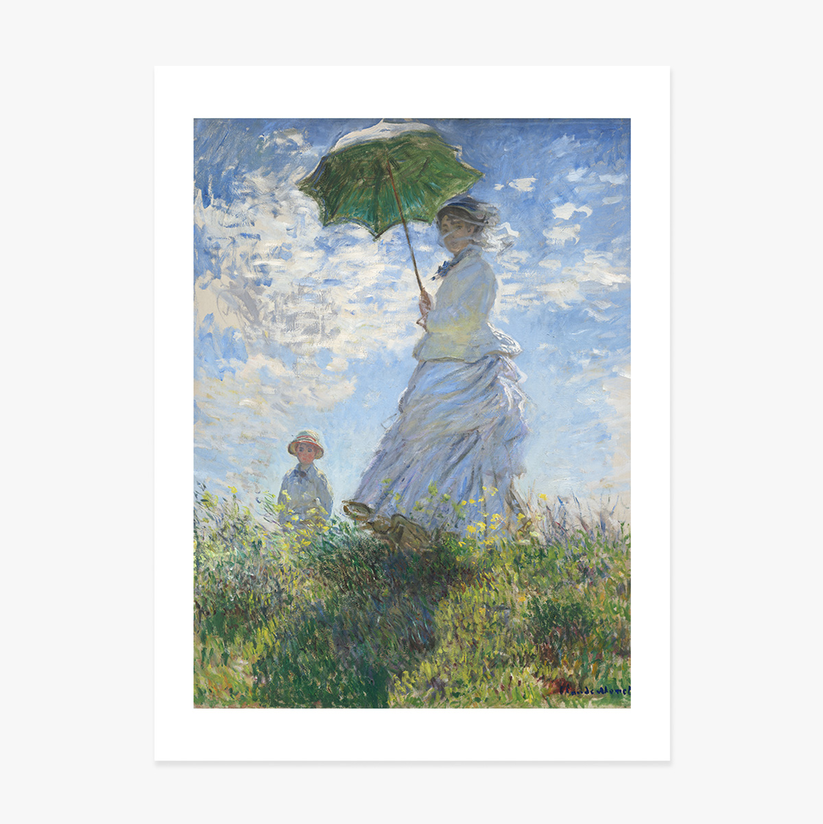Poster Claude Monet, Femeie cu umbrelă 1875