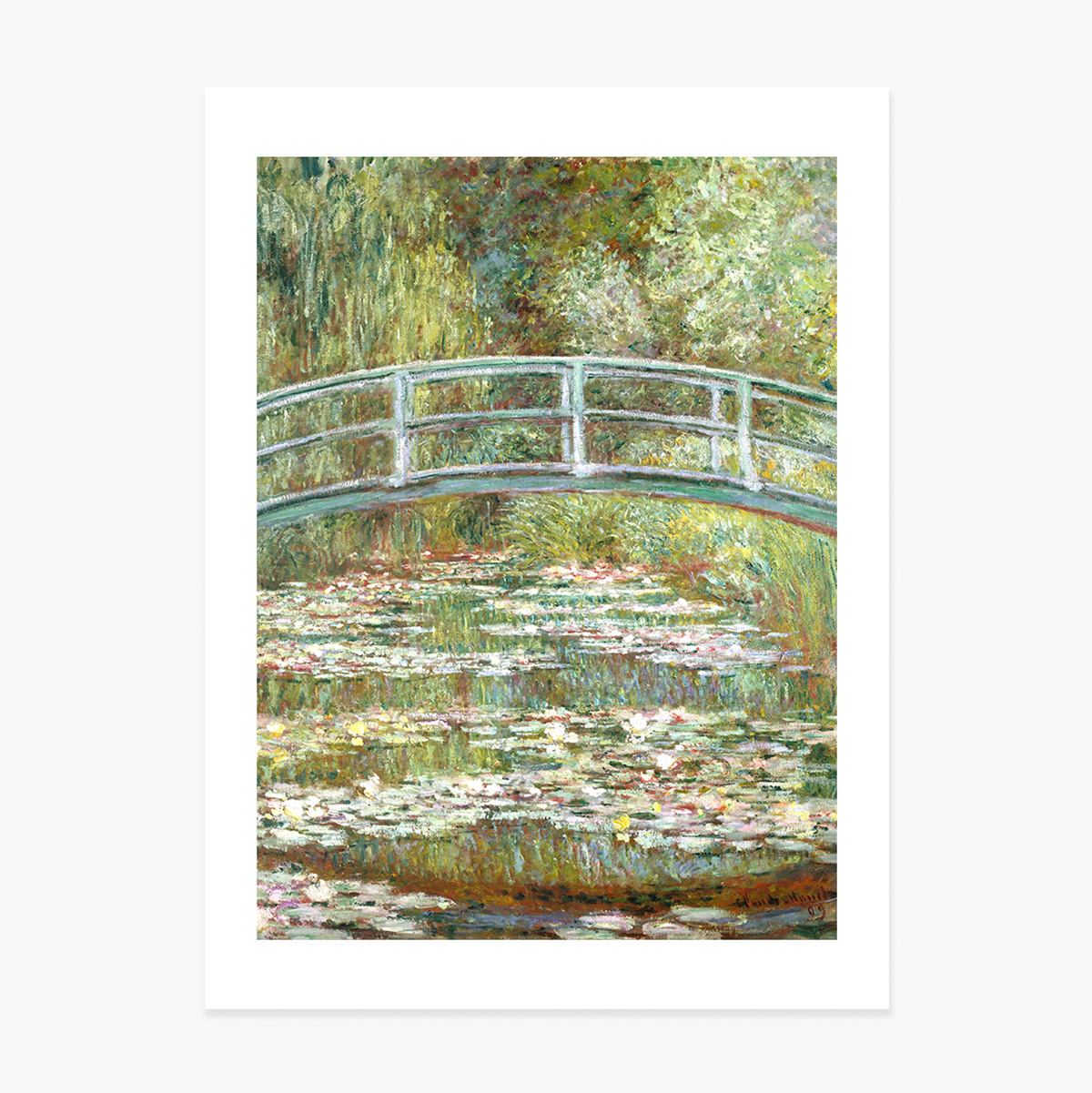 Poster Claude Monet, Bridge over a Pond with Water Lilies 1899