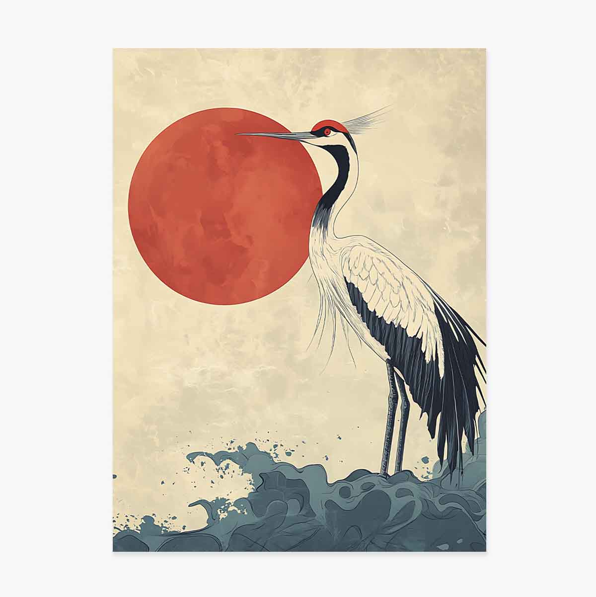 Japanese Crane Poster