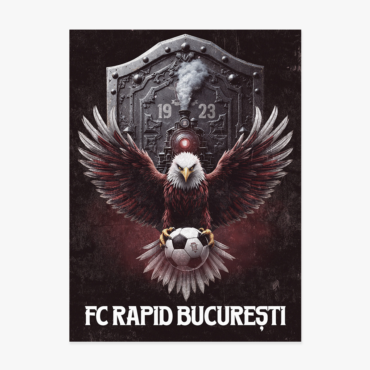 FC Rapid Bucharest 1923 poster - Eagle and shield