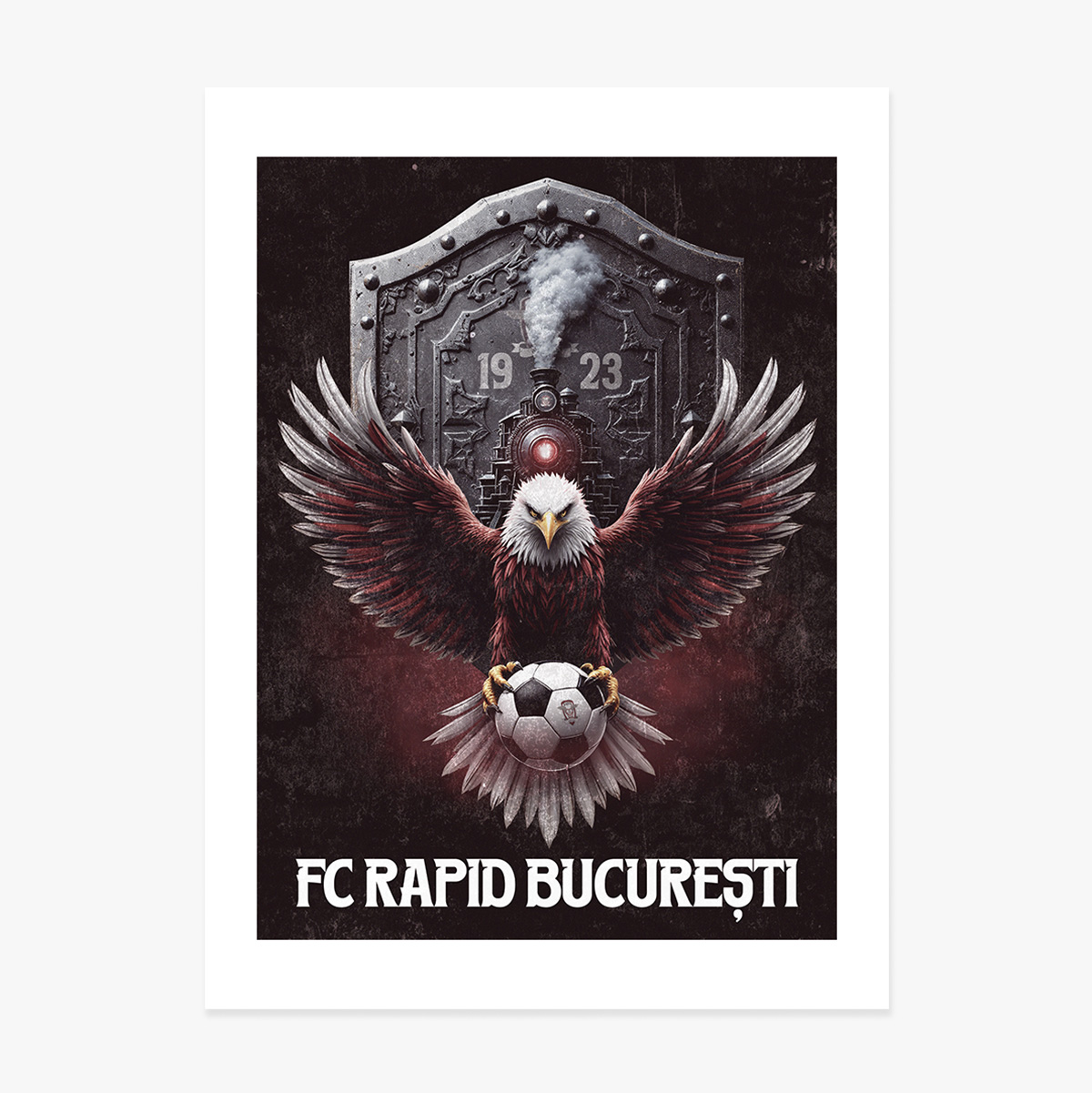 FC Rapid Bucharest 1923 poster - Eagle and shield