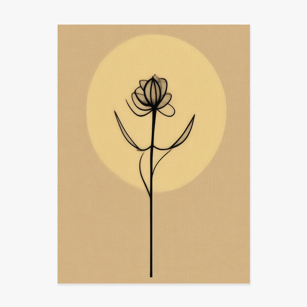 Poster Floare minimalistă line art