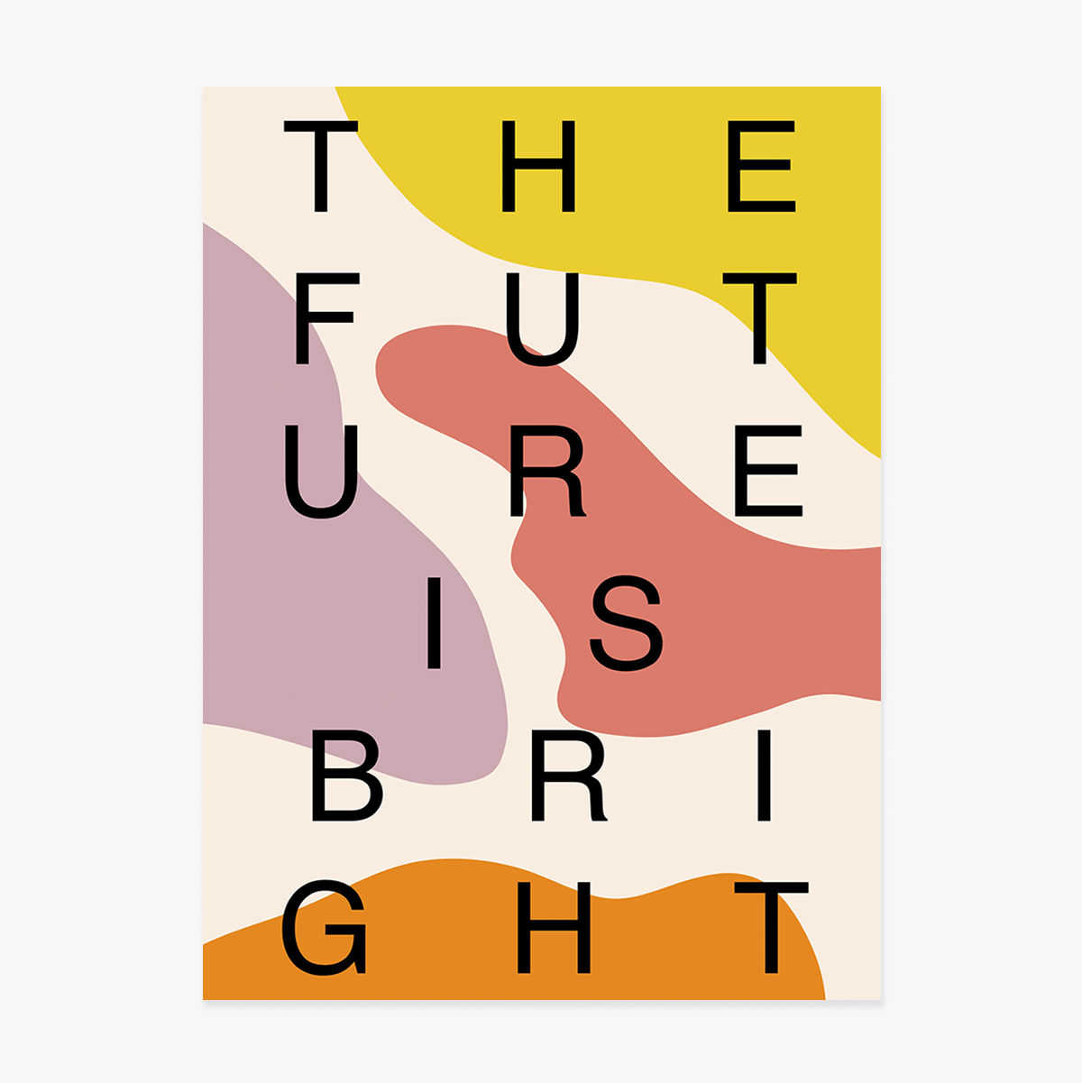 Poster Future is bright, splashes of colour