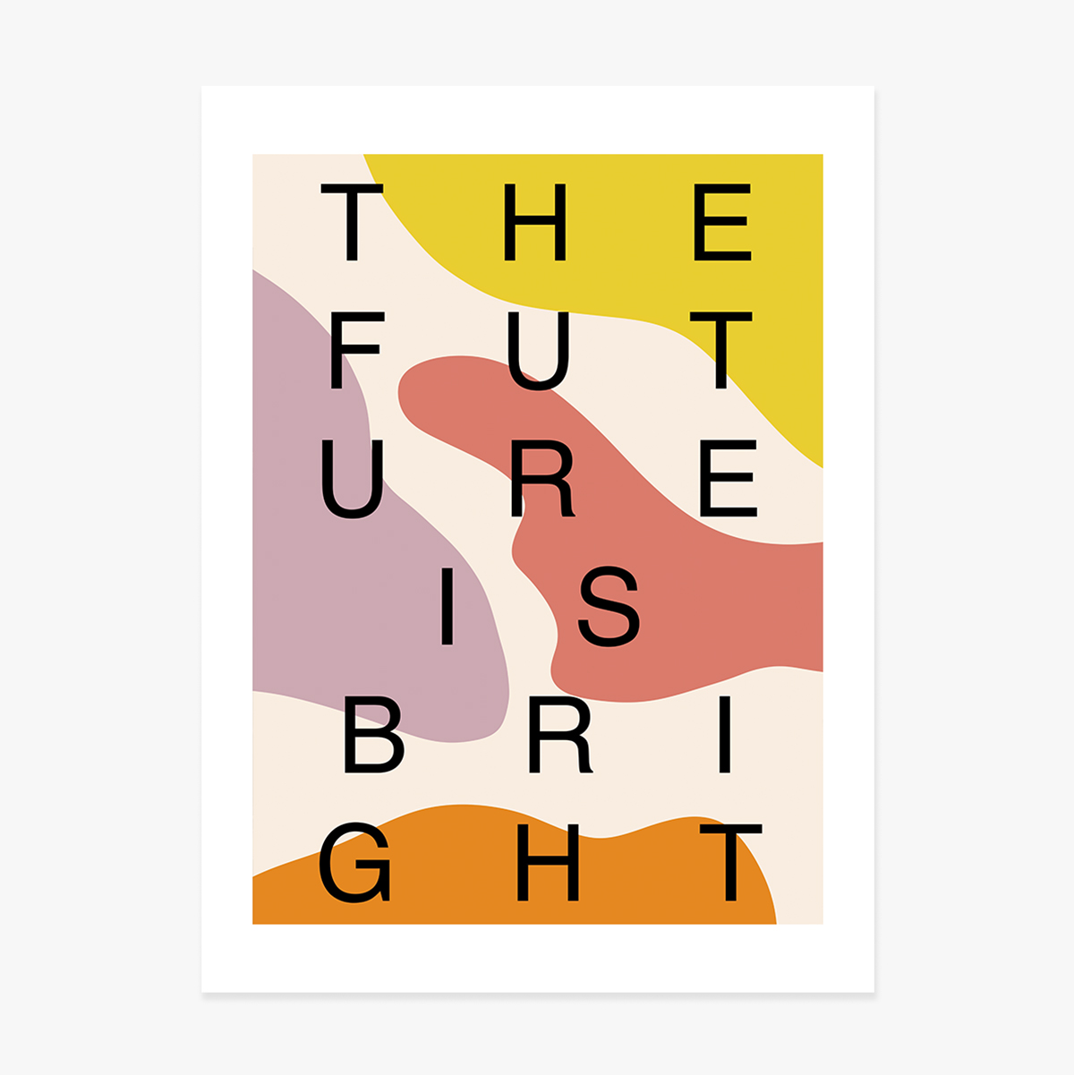 Poster Future is bright, splashes of colour