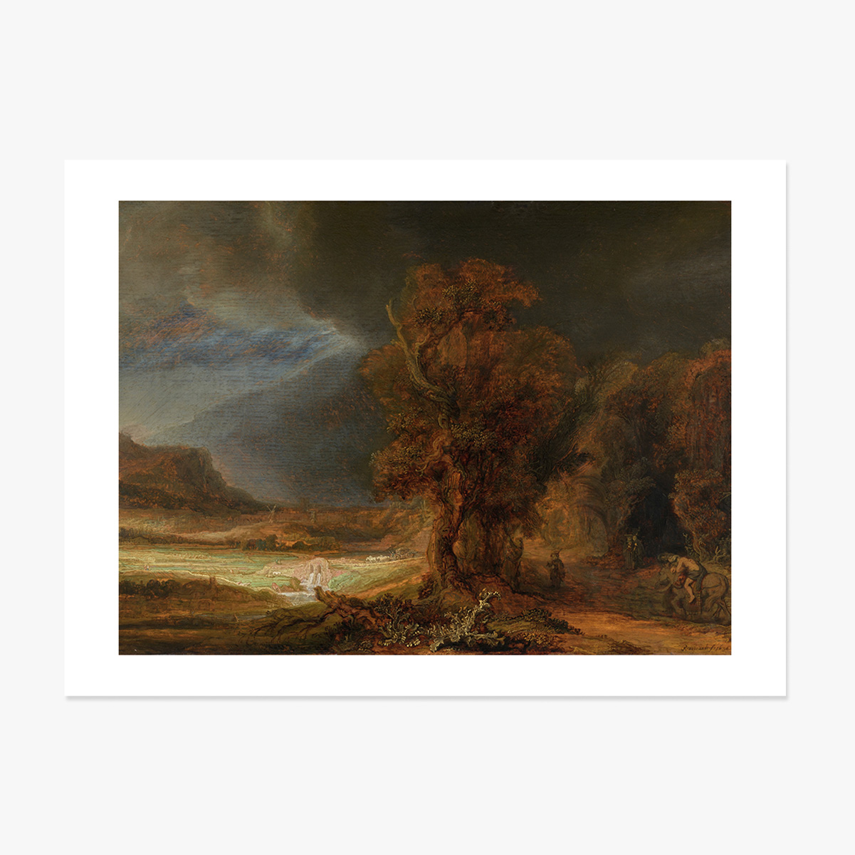 Poster landscape - Rembrandt van Rijn - Peisaj cu bunul samaritean 1638