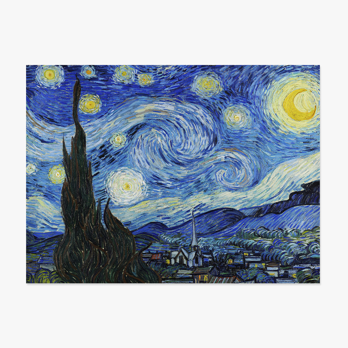 Poster landscape - Vincent Van Gogh - Noapte înstelată 1889