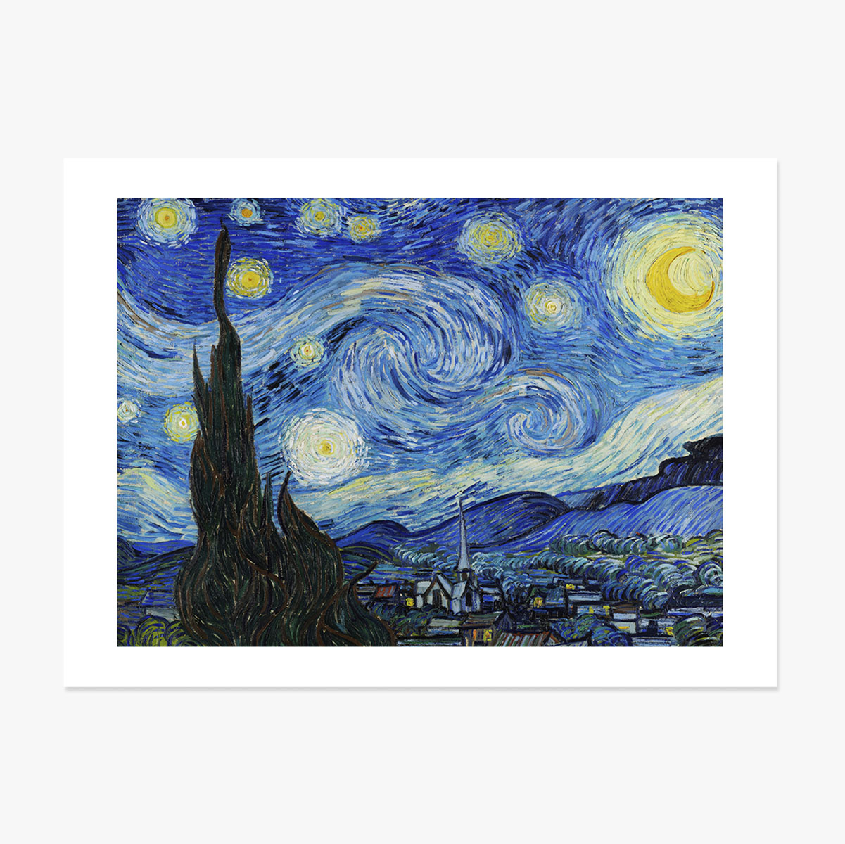 Poster landscape - Vincent Van Gogh - Noapte înstelată 1889