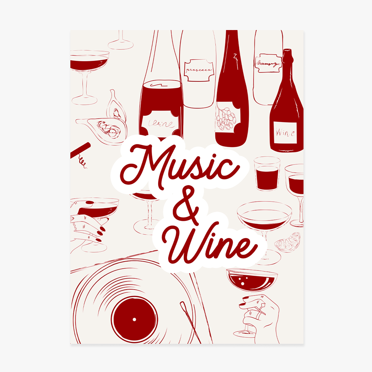Music & Wine Poster