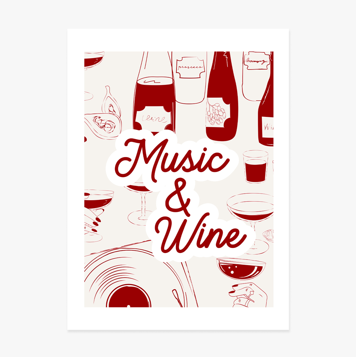 Music & Wine Poster