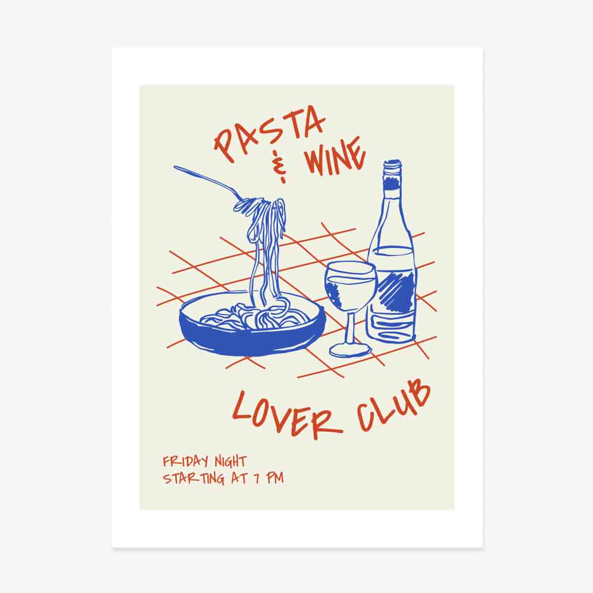 Pasta & Wine Poster