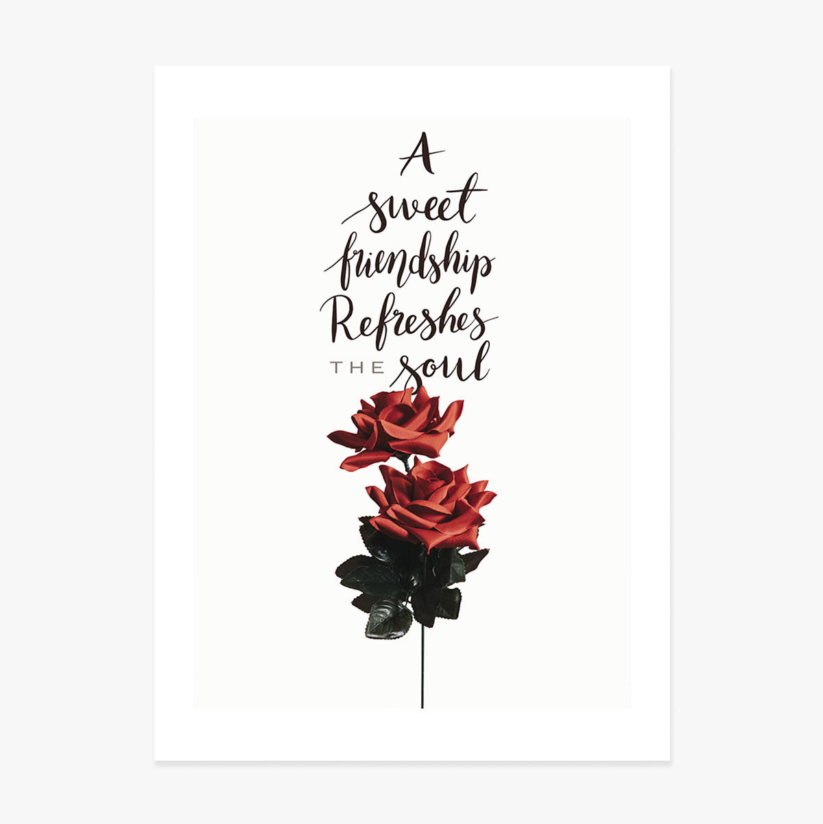 Poster Prietenie cu trandafiri