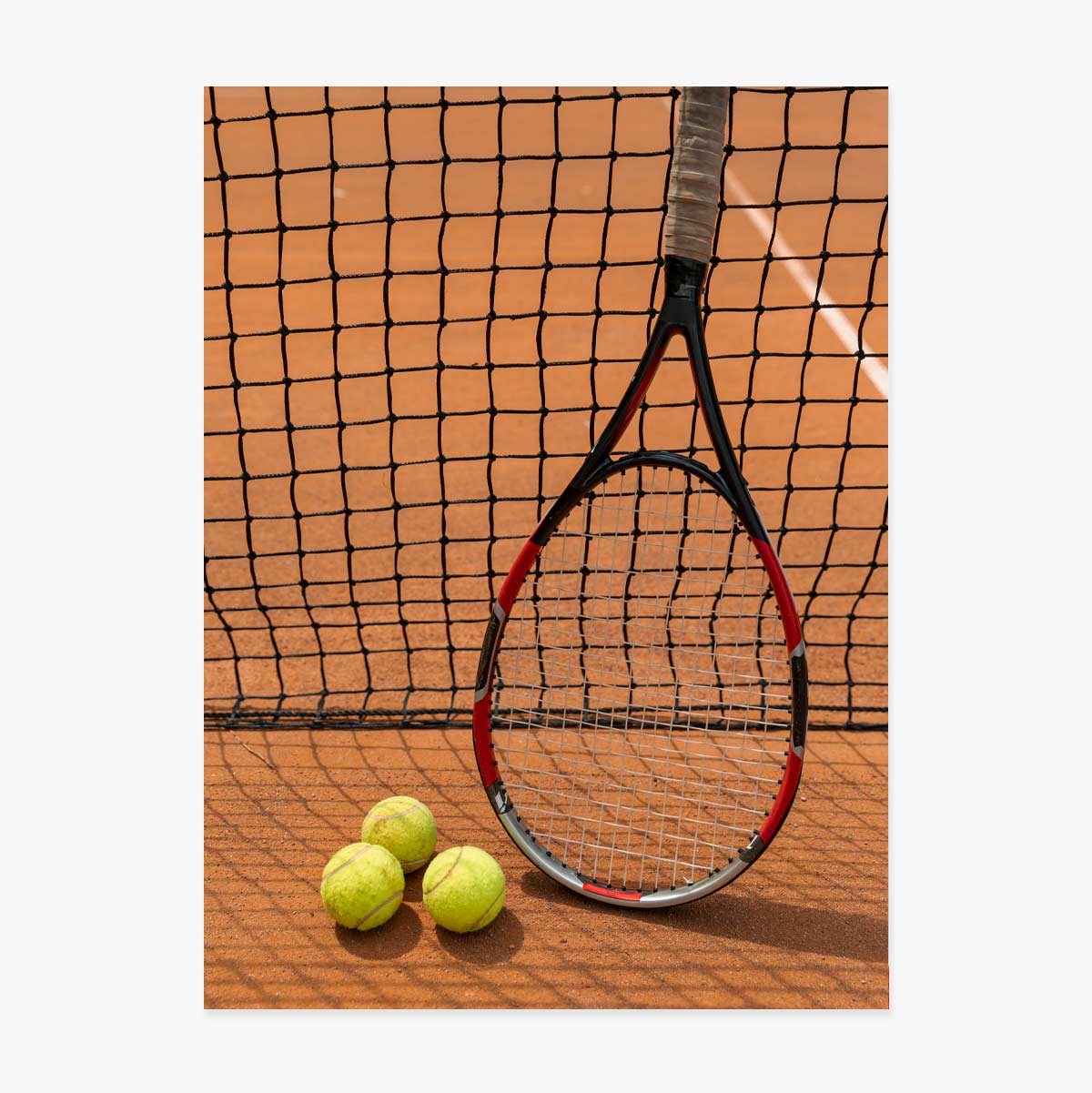 Racket and Tennis Balls Poster