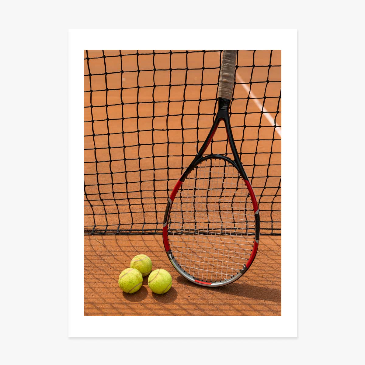 Racket and Tennis Balls Poster