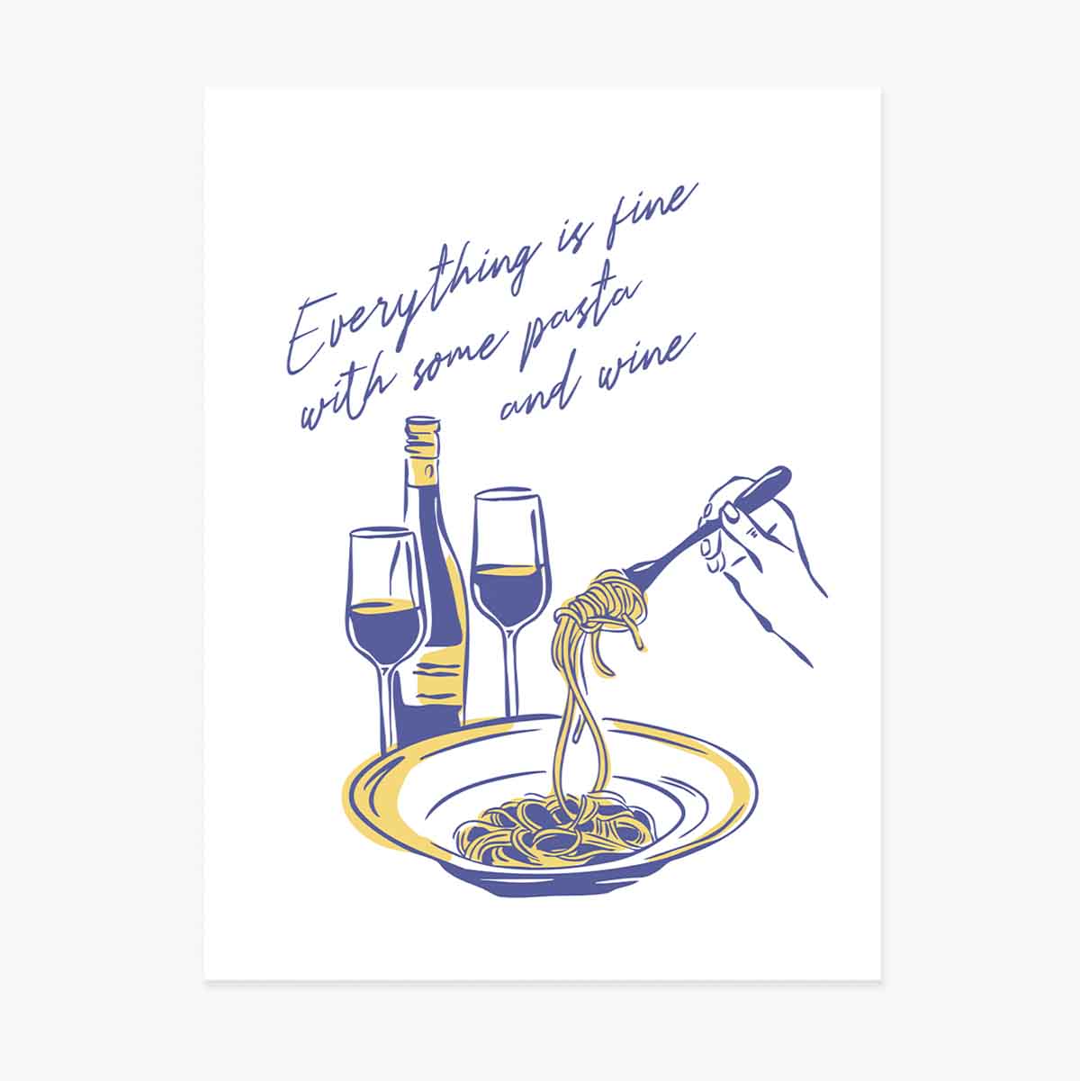 Some Pasta & Wine Poster