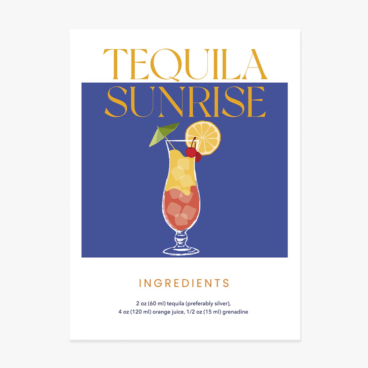 Poster Tequila Sunrise