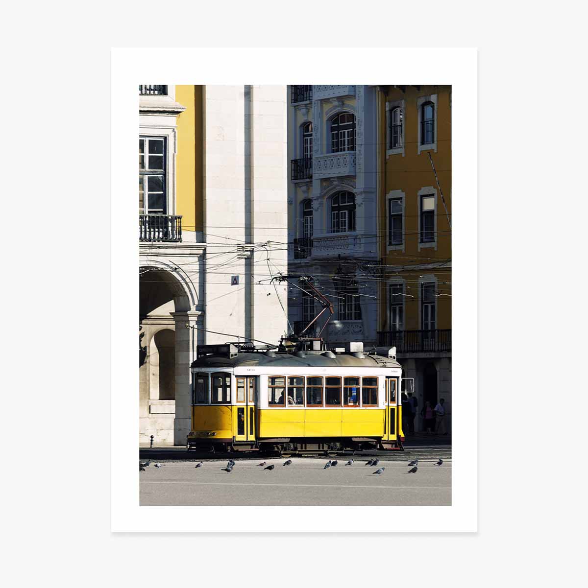 Poster Yellow tram in Lisbon, Portugal